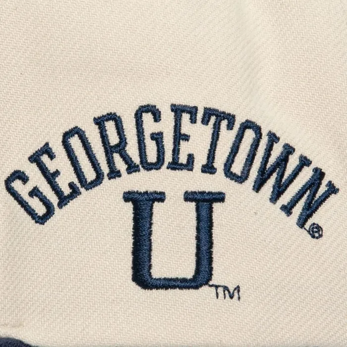 Mitchell and Ness Just Don Cream Snapback V Georgetown University Men Hats and Headwear Mitchell and Ness Just Don Cream Snapback V Georgetown University Men Hats and Headwear