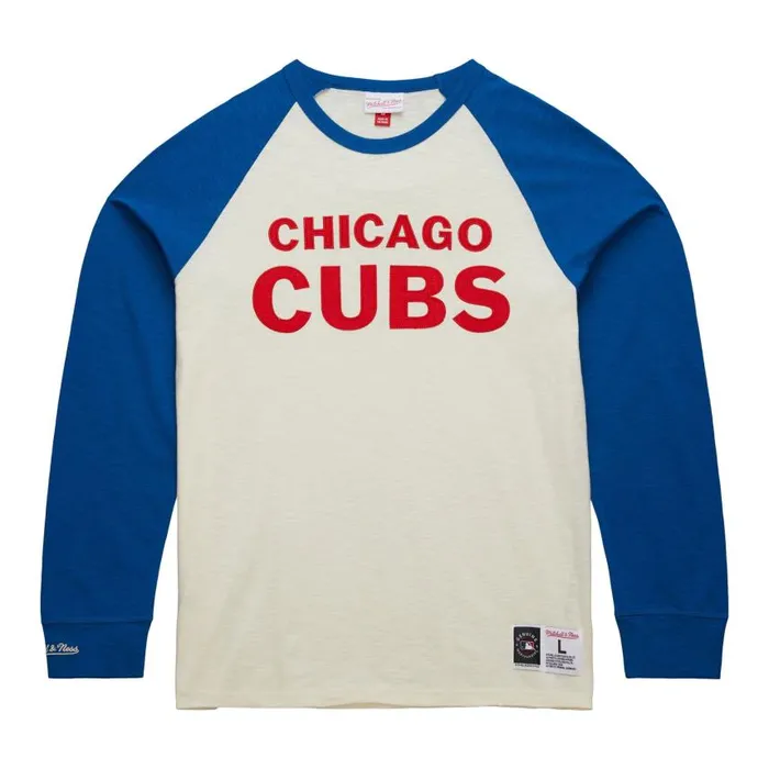 Mitchell and Ness Legendary Slub LS Current Logo Chicago Cubs Men TShirts and Tops Mitchell and Ness Legendary Slub LS Current Logo Chicago Cubs Men TShirts and Tops