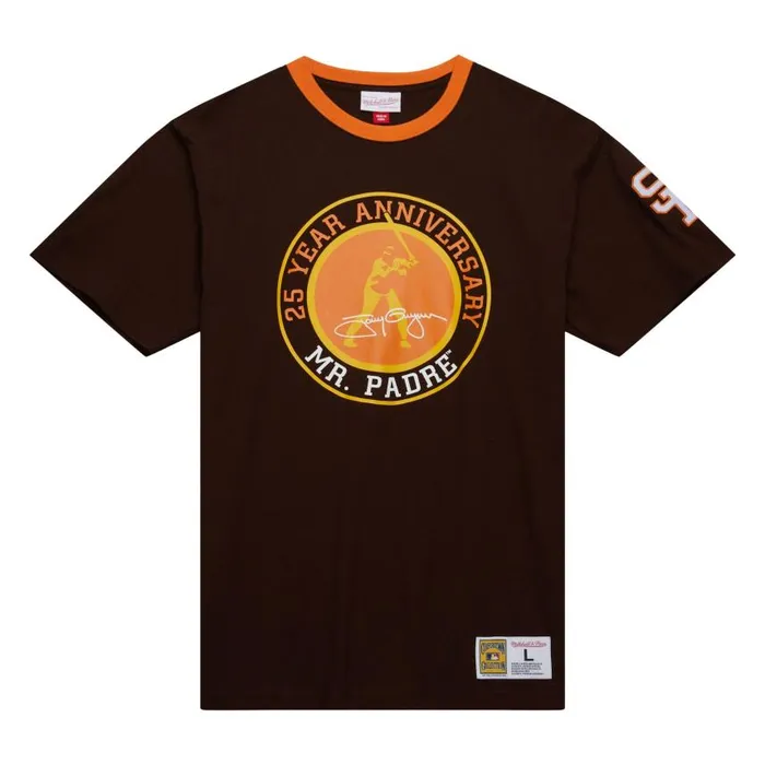 Mitchell and Ness Legends Ringer SS Tee Vintage Logo San Diego Padres Tony Gwynn Men TShirts and Tops Mitchell and Ness Legends Ringer SS Tee Vintage Logo San Diego Padres Tony Gwynn Men TShirts and Tops