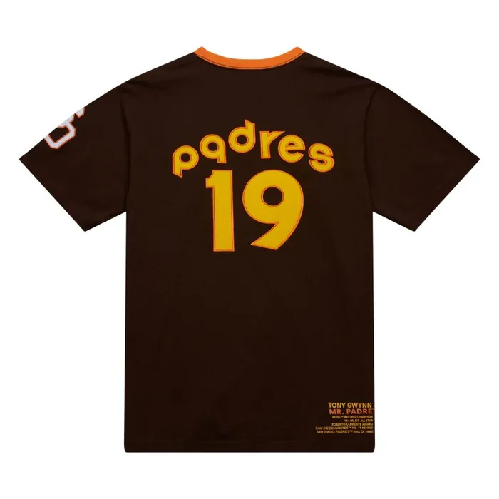 Mitchell and Ness Legends Ringer SS Tee Vintage Logo San Diego Padres Tony Gwynn Men TShirts and Tops Mitchell and Ness Legends Ringer SS Tee Vintage Logo San Diego Padres Tony Gwynn Men TShirts and Tops