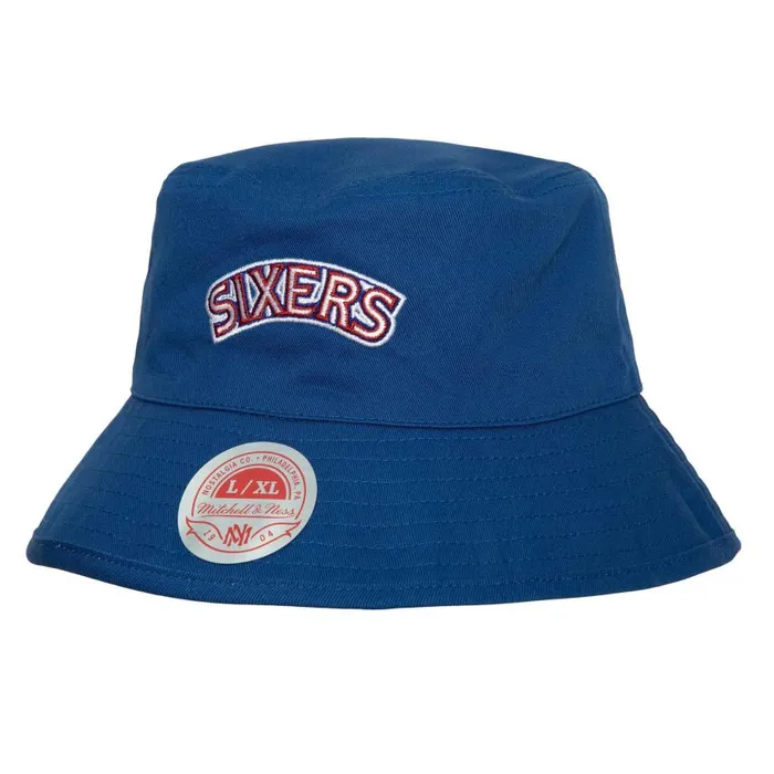 Mitchell and Ness Lifestyle Reversible Bucket HWC Philadelphia 76ers Men Hats and Headwear Mitchell and Ness Lifestyle Reversible Bucket HWC Philadelphia 76ers Men Hats and Headwear