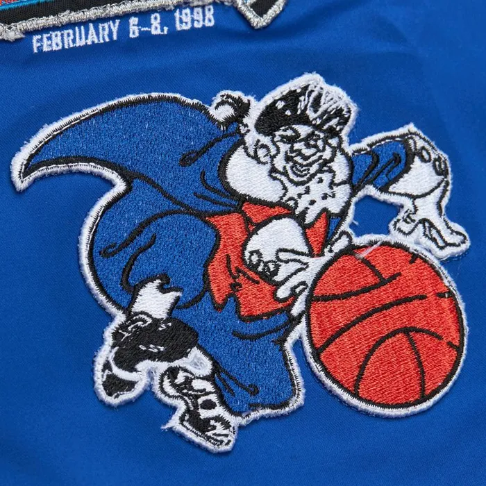 Mitchell and Ness Lightweight Satin Bomber Vintage Logo New York Knicks Men Jackets and Outerwear Mitchell and Ness Lightweight Satin Bomber Vintage Logo New York Knicks Men Jackets and Outerwear
