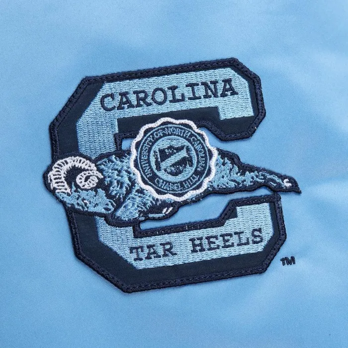 Mitchell and Ness Lightweight Satin Bomber Vintage Logo University Of North Carolina Men Jackets and Outerwear Mitchell and Ness Lightweight Satin Bomber Vintage Logo University Of North Carolina Men Jackets and Outerwear