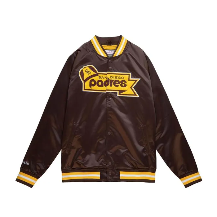 Mitchell and Ness Lightweight Satin Jacket San Diego Padres Men Jackets and Outerwear Mitchell and Ness Lightweight Satin Jacket San Diego Padres Men Jackets and Outerwear