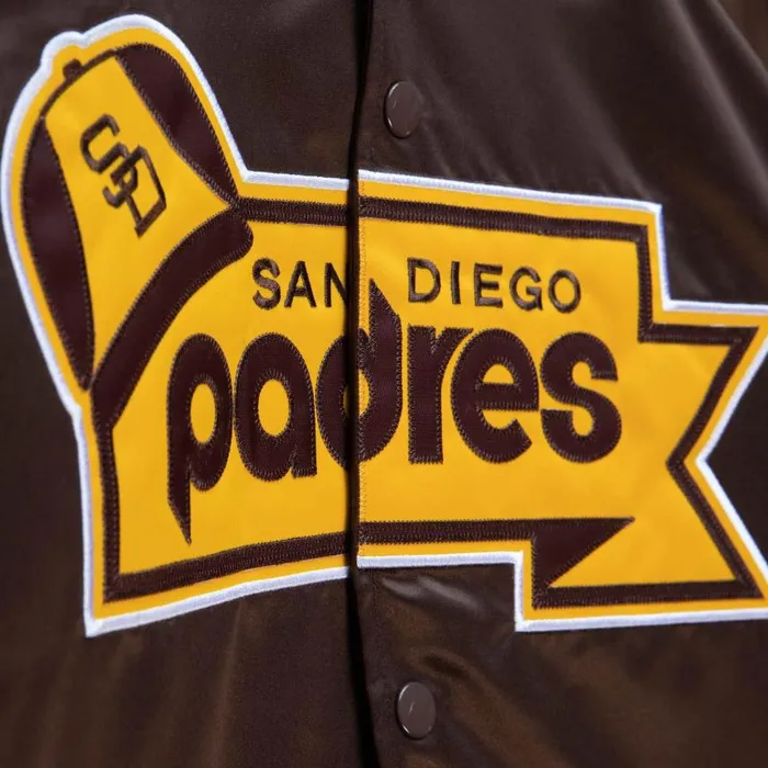 Mitchell and Ness Lightweight Satin Jacket San Diego Padres Men Jackets and Outerwear Mitchell and Ness Lightweight Satin Jacket San Diego Padres Men Jackets and Outerwear