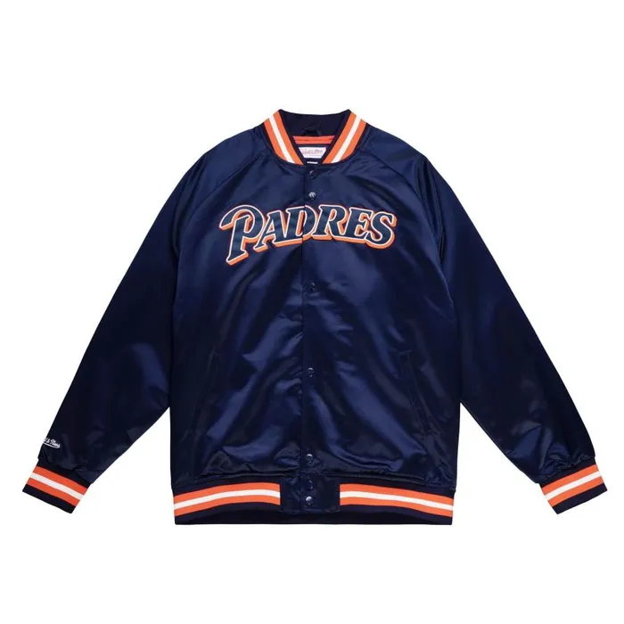 Mitchell and Ness Lightweight Satin Jacket San Diego Padres Men Jackets and Outerwear Mitchell and Ness Lightweight Satin Jacket San Diego Padres Men Jackets and Outerwear