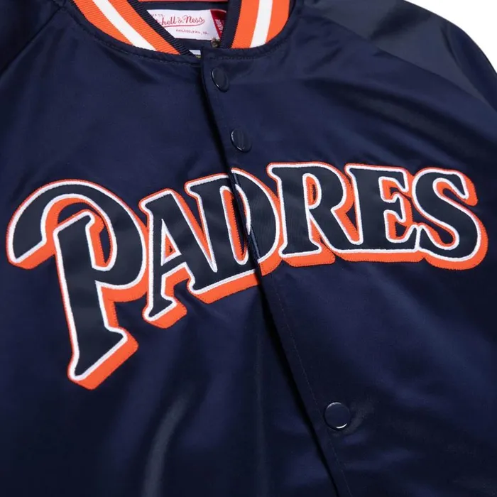 Mitchell and Ness Lightweight Satin Jacket San Diego Padres Men Jackets and Outerwear Mitchell and Ness Lightweight Satin Jacket San Diego Padres Men Jackets and Outerwear