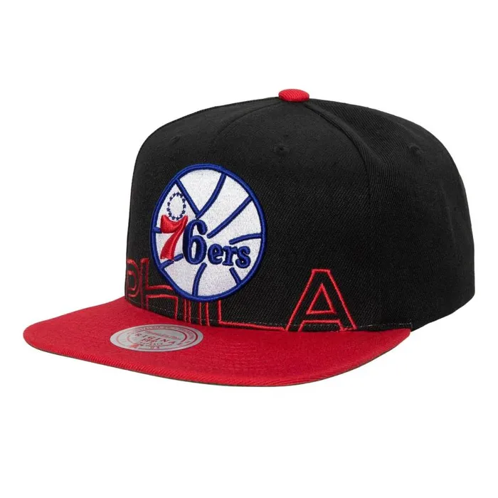 Mitchell and Ness Low Big Face Snapback HWC Philadelphia 76ers Men Hats and Headwear Mitchell and Ness Low Big Face Snapback HWC Philadelphia 76ers Men Hats and Headwear