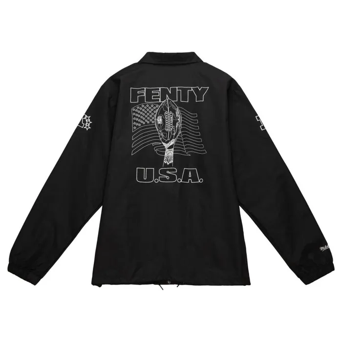 Mitchell and Ness MandN X Fenty Coaches Jacket Men Jackets and Outerwear Mitchell and Ness MandN X Fenty Coaches Jacket Men Jackets and Outerwear