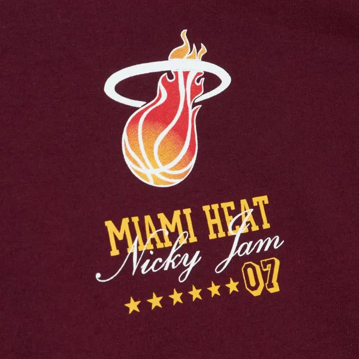 Mitchell and Ness MandN X Nicky Jam Miami Heat Shirt Men TShirts and Tops Mitchell and Ness MandN X Nicky Jam Miami Heat Shirt Men TShirts and Tops