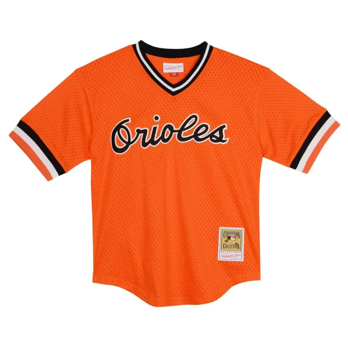 Mitchell and Ness Mesh BP Jersey Baltimore Orioles Cal Ripken Jr Kids Jerseys