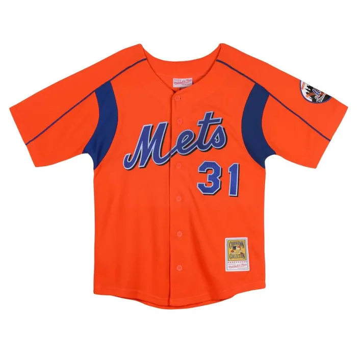 Mitchell and Ness Mesh BP Jersey New York Mets Mike Piazza Kids Jerseys