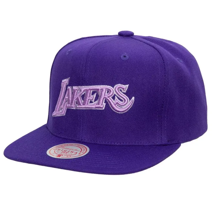 Mitchell and Ness Monochromatic Snapback HWC Los Angeles Lakers Men Hats and Headwear Mitchell and Ness Monochromatic Snapback HWC Los Angeles Lakers Men Hats and Headwear