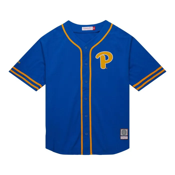Mitchell and Ness NandN Fashion Cotton Button Front Current Logo University Of Pittsburgh Louis Riddick Men TShirts and Tops Mitchell and Ness NandN Fashion Cotton Button Front Current Logo University Of Pittsburgh Louis Riddick Men TShirts and Tops
