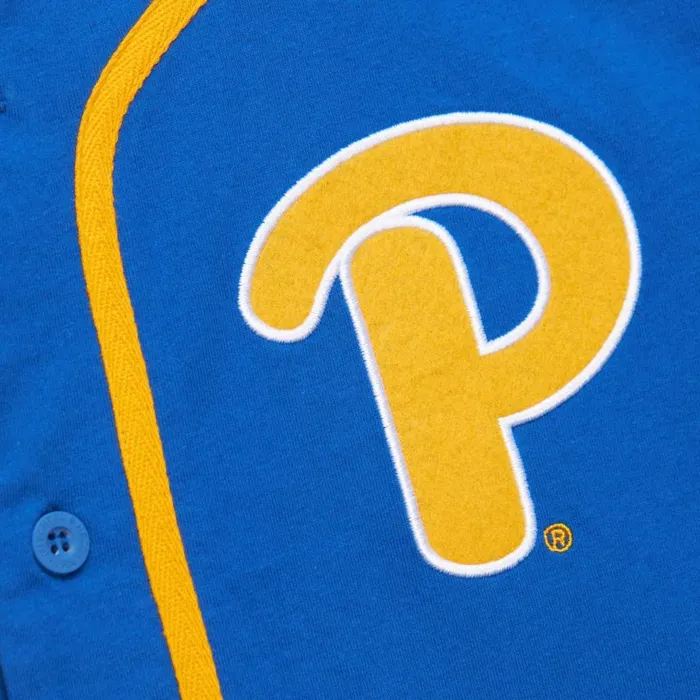 Mitchell and Ness NandN Fashion Cotton Button Front Current Logo University Of Pittsburgh Louis Riddick Men TShirts and Tops Mitchell and Ness NandN Fashion Cotton Button Front Current Logo University Of Pittsburgh Louis Riddick Men TShirts and Tops