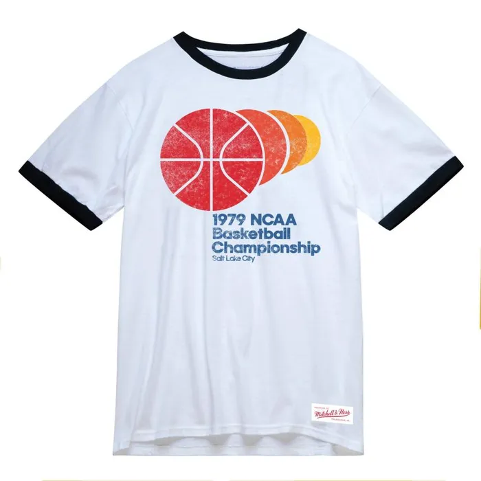 Mitchell and Ness NCAA Basketball Championship Ringer Michigan State University 1979 Men TShirts and Tops Mitchell and Ness NCAA Basketball Championship Ringer Michigan State University 1979 Men TShirts and Tops