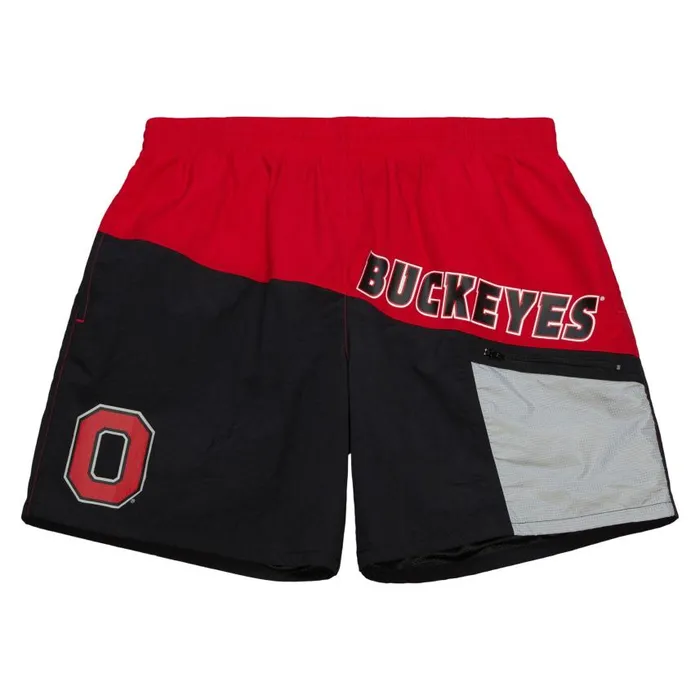 Mitchell and Ness Nylon Utility Shorts Ohio State Men Shorts