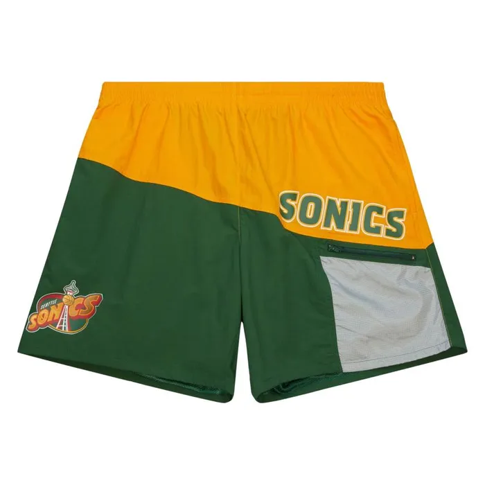 Mitchell and Ness Nylon Utility Shorts Seattle Supersonics Men Shorts