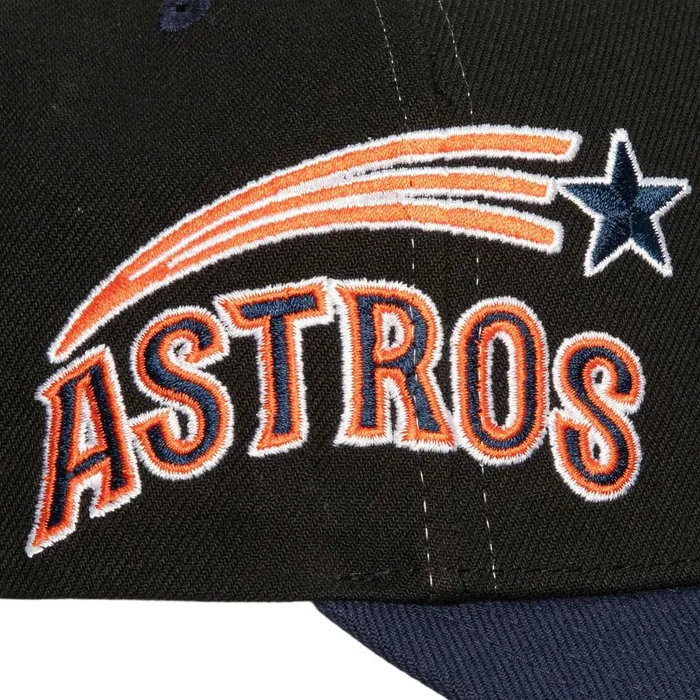 Mitchell and Ness Overbite Pro Snapback Coop Houston Astros Men Hats and Headwear Mitchell and Ness Overbite Pro Snapback Coop Houston Astros Men Hats and Headwear