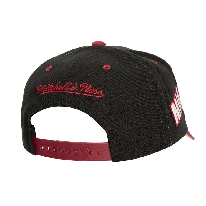 Mitchell and Ness Overbite Pro Snapback Miami Heat Men Hats and Headwear Mitchell and Ness Overbite Pro Snapback Miami Heat Men Hats and Headwear
