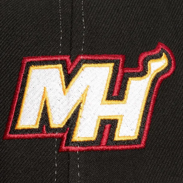 Mitchell and Ness Overbite Pro Snapback Miami Heat Men Hats and Headwear Mitchell and Ness Overbite Pro Snapback Miami Heat Men Hats and Headwear