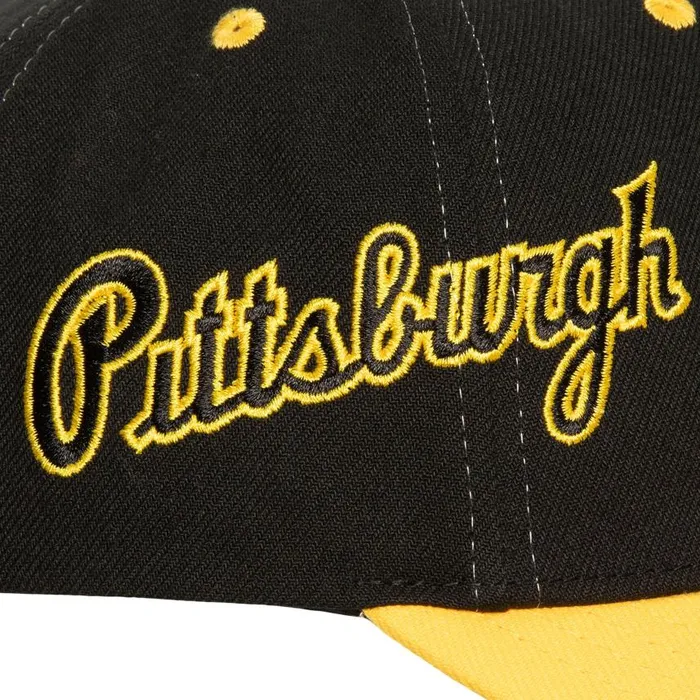 Mitchell and Ness Overbite Pro Snapback Pittsburgh Pirates Men Hats and Headwear Mitchell and Ness Overbite Pro Snapback Pittsburgh Pirates Men Hats and Headwear