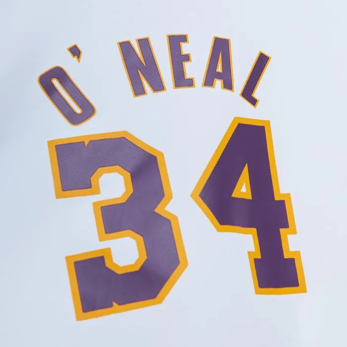 Mitchell and Ness Player Burst Warm Up Jacket Los Angeles Lakers Shaquille O039Neal Men Jackets and Outerwear