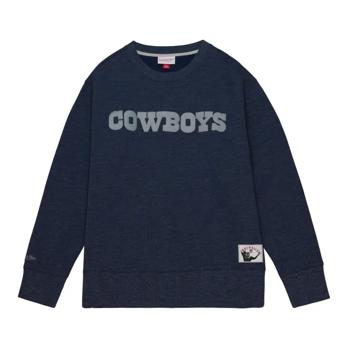 Mitchell and Ness Playoff Win 20 Crew Vintage Dallas Cowboys Men Hoodies and Sweatshirts Mitchell and Ness Playoff Win 20 Crew Vintage Dallas Cowboys Men Hoodies and Sweatshirts