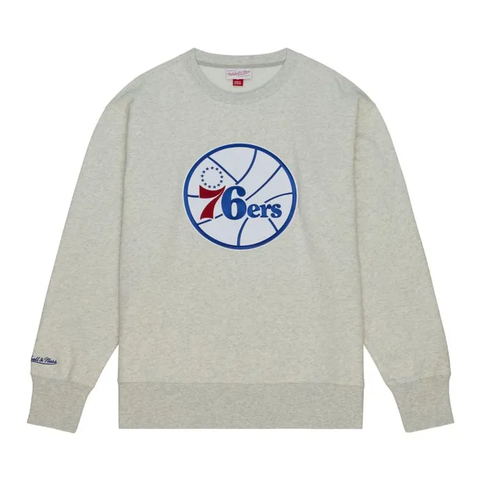 Mitchell and Ness Playoff Win 20 Crew Vintage Philadelphia 76ers Men Hoodies and Sweatshirts Mitchell and Ness Playoff Win 20 Crew Vintage Philadelphia 76ers Men Hoodies and Sweatshirts