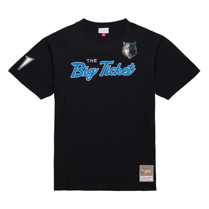 Mitchell and Ness Premium Nickname SS Tee Vintage Logo Minnesota Timberwolves Kevin Garnett Men TShirts and Tops Mitchell and Ness Premium Nickname SS Tee Vintage Logo Minnesota Timberwolves Kevin Garnett Men TShirts and Tops