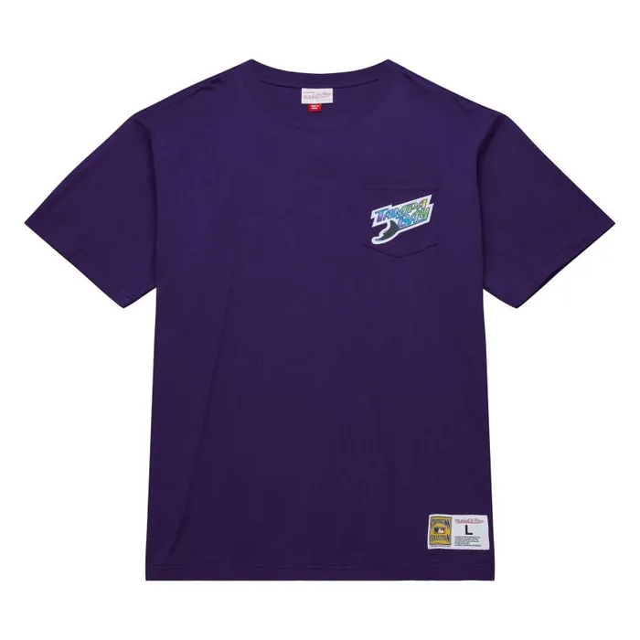 Mitchell and Ness Premium Pocket Tee Tampa Bay Rays Men TShirts and Tops