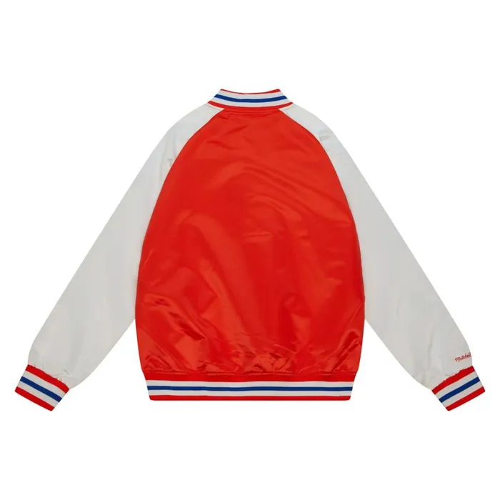 Mitchell and Ness Primetime Lightweight Satin Jacket New York Knicks Men Jackets and Outerwear