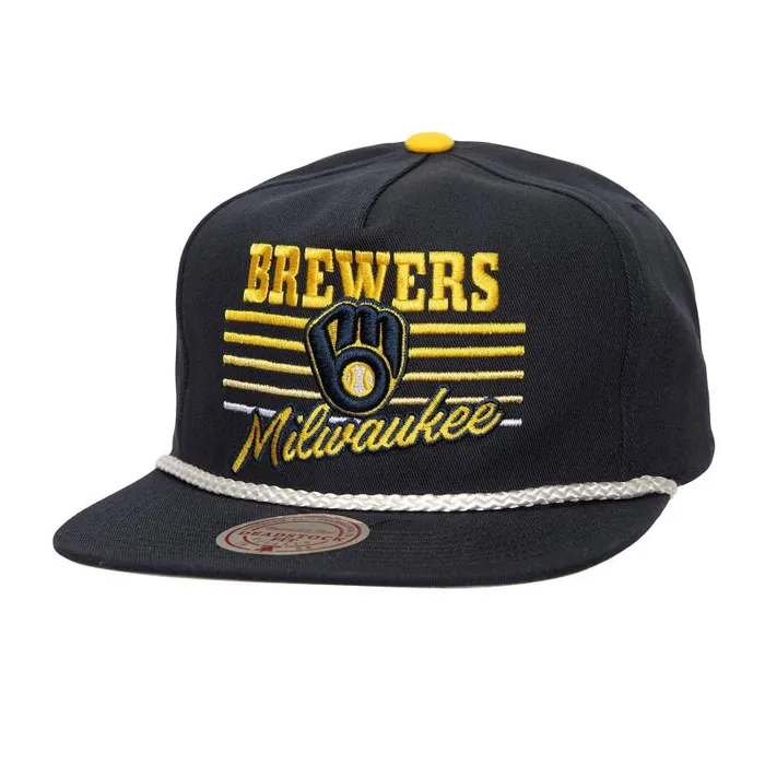 Mitchell and Ness Radiant Lines Deadstock Snapback Milwaukee Brewers Men Hats and Headwear Mitchell and Ness Radiant Lines Deadstock Snapback Milwaukee Brewers Men Hats and Headwear