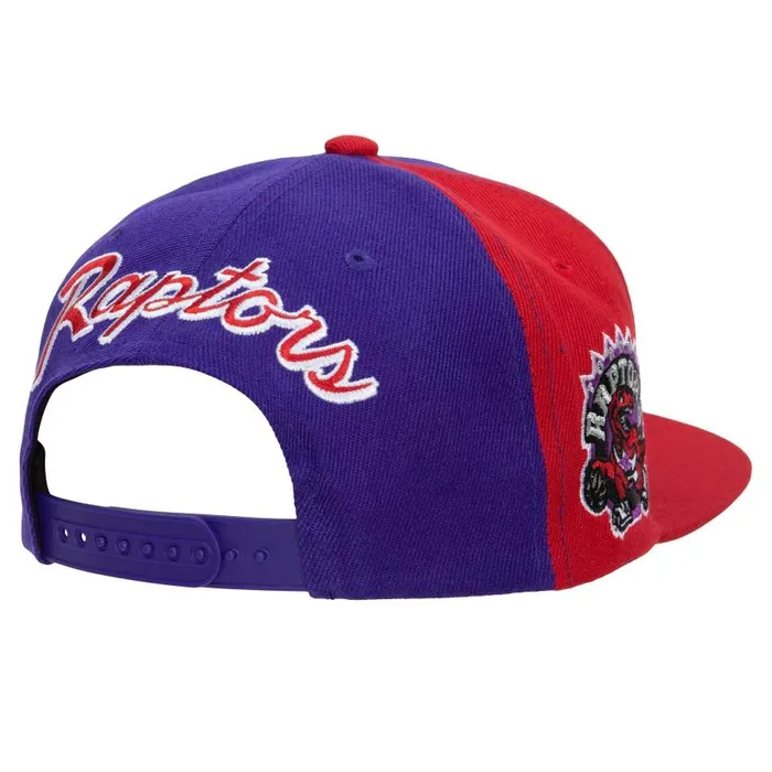 Mitchell and Ness Rear Script Deadstock Snapback HWC Toronto Raptors Men Hats and Headwear Mitchell and Ness Rear Script Deadstock Snapback HWC Toronto Raptors Men Hats and Headwear