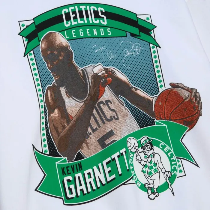 Mitchell and Ness Retro Card Crew Longsleeve Boston Celtics Kevin Garnett Men TShirts and Tops Mitchell and Ness Retro Card Crew Longsleeve Boston Celtics Kevin Garnett Men TShirts and Tops