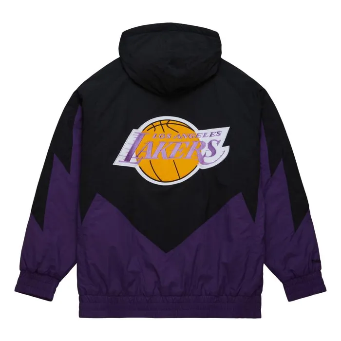 Mitchell and Ness Retro Full Zip Jacket Los Angeles Lakers Men Jackets and Outerwear