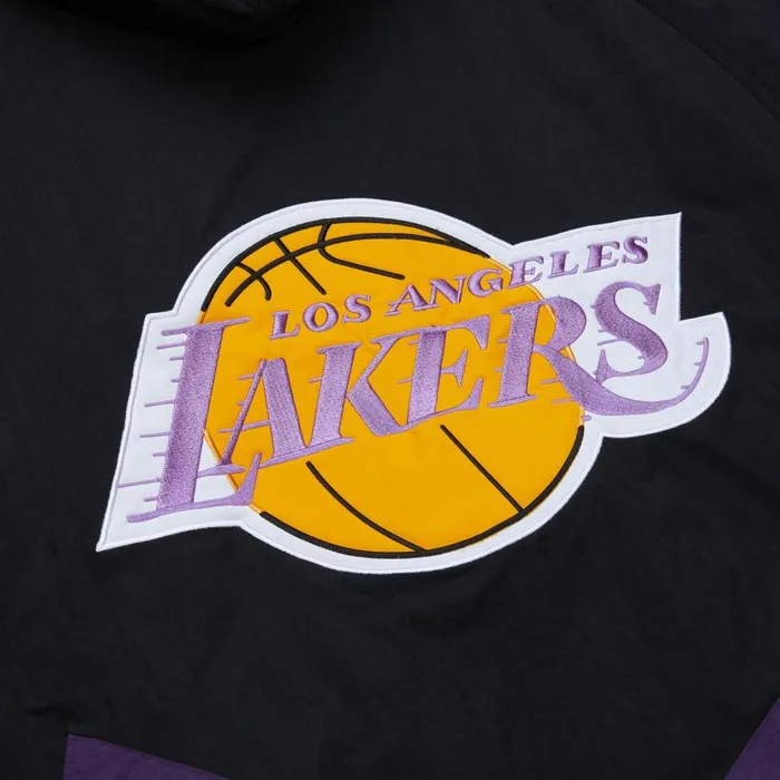 Mitchell and Ness Retro Full Zip Jacket Los Angeles Lakers Men Jackets and Outerwear