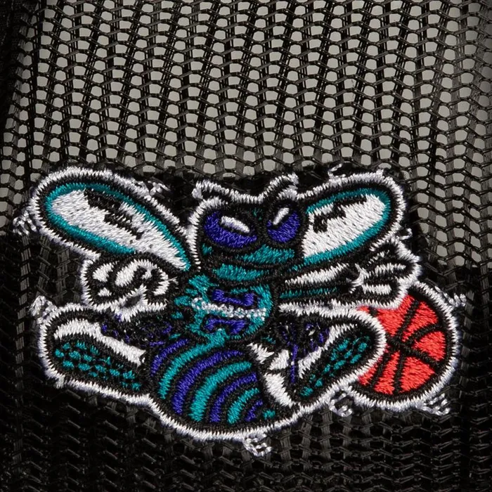Mitchell and Ness Script Trucker HWC Charlotte Hornets Men Hats and Headwear Mitchell and Ness Script Trucker HWC Charlotte Hornets Men Hats and Headwear