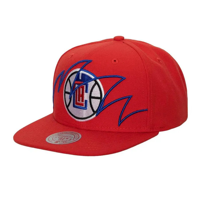 Mitchell and Ness Shark Bite Snapback Los Angeles Clippers Men Hats and Headwear Mitchell and Ness Shark Bite Snapback Los Angeles Clippers Men Hats and Headwear