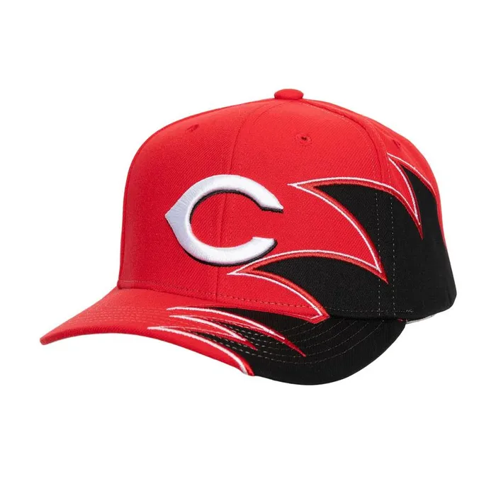 Mitchell and Ness Shark Pro Snapback Cincinnati Reds Men Hats and Headwear
