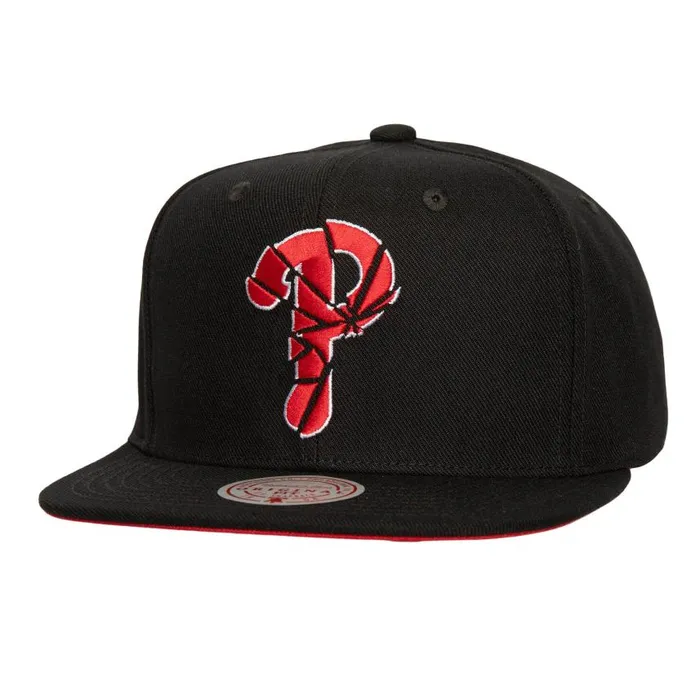 Mitchell and Ness Shattered Snapback Philadelphia Phillies Men Hats and Headwear Mitchell and Ness Shattered Snapback Philadelphia Phillies Men Hats and Headwear