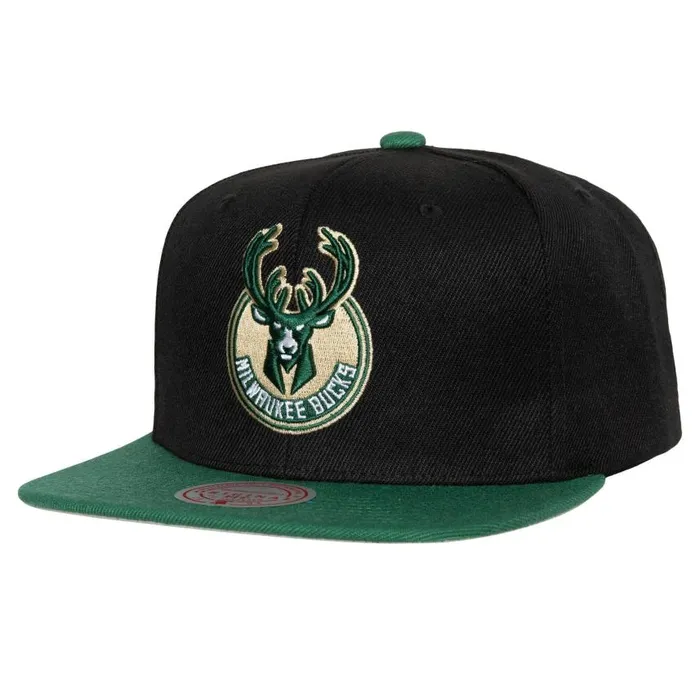 Mitchell and Ness Side Core 20 Snapback Milwaukee Bucks Men Hats and Headwear Mitchell and Ness Side Core 20 Snapback Milwaukee Bucks Men Hats and Headwear