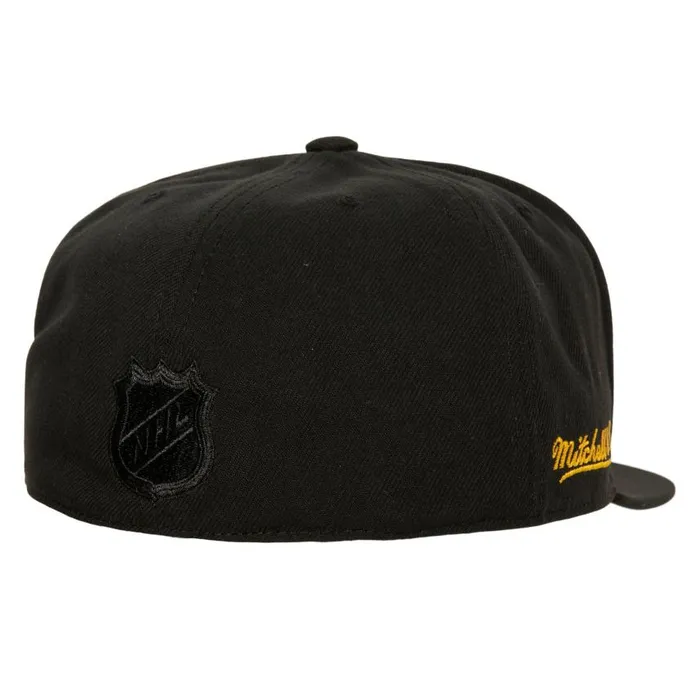 Mitchell and Ness Side Patch Fitted Boston Bruins Men Hats and Headwear Mitchell and Ness Side Patch Fitted Boston Bruins Men Hats and Headwear