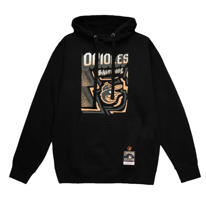 Mitchell and Ness Sidewalk Sketch Hoodie Baltimore Orioles Men Hoodies and Sweatshirts Mitchell and Ness Sidewalk Sketch Hoodie Baltimore Orioles Men Hoodies and Sweatshirts