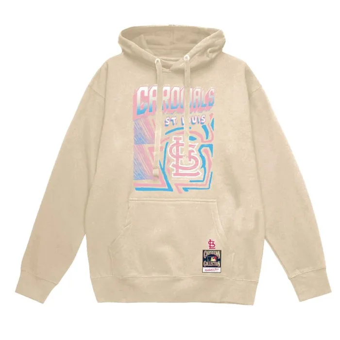 Mitchell and Ness Sidewalk Sketch Hoodie St Louis Cardinals Men Hoodies and Sweatshirts Mitchell and Ness Sidewalk Sketch Hoodie St Louis Cardinals Men Hoodies and Sweatshirts