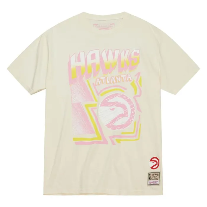 Mitchell and Ness Sidewalk Sketch SS Tee HWC Atlanta Hawks Men TShirts and Tops Mitchell and Ness Sidewalk Sketch SS Tee HWC Atlanta Hawks Men TShirts and Tops