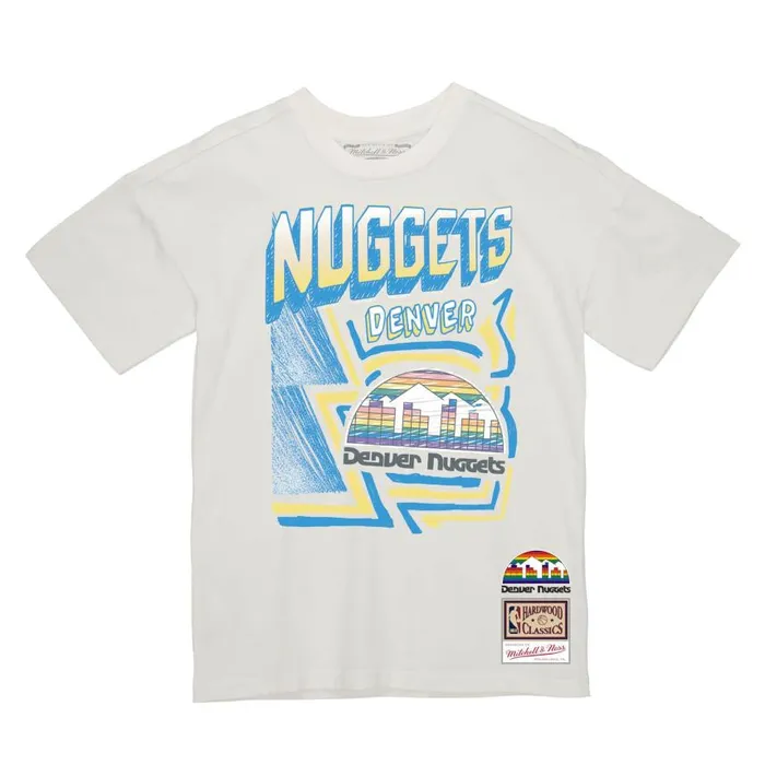 Mitchell and Ness Sidewalk Sketch Tee Denver Nuggets Men TShirts and Tops