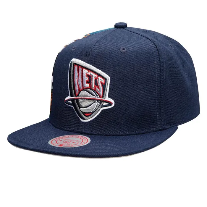 Mitchell and Ness Slam Side Cropped Snapback HWC New Jersey Nets Kenyon Martin Men Hats and Headwear Mitchell and Ness Slam Side Cropped Snapback HWC New Jersey Nets Kenyon Martin Men Hats and Headwear