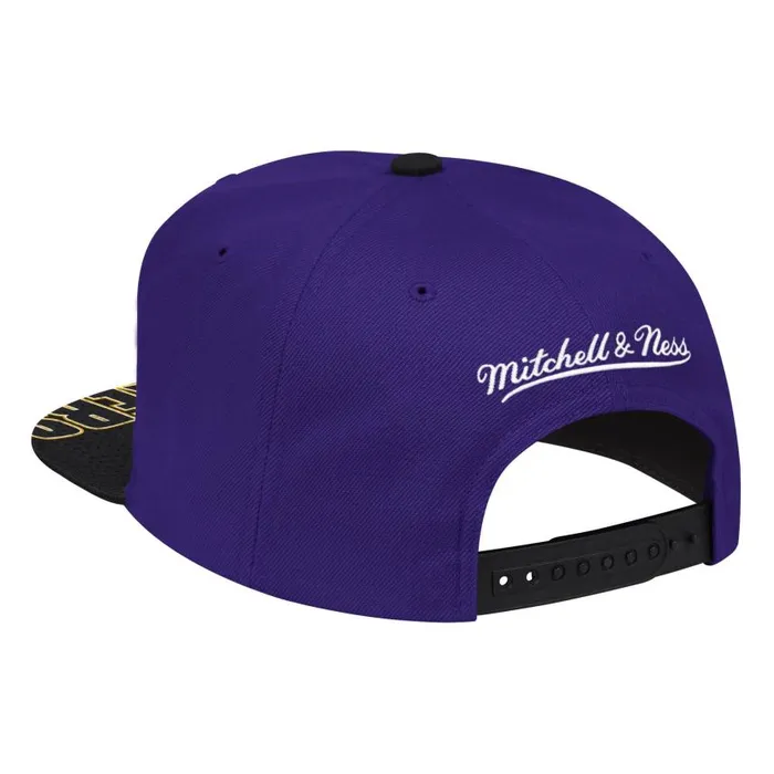 Mitchell and Ness Slash Century Snapback Los Angeles Lakers Men Hats and Headwear