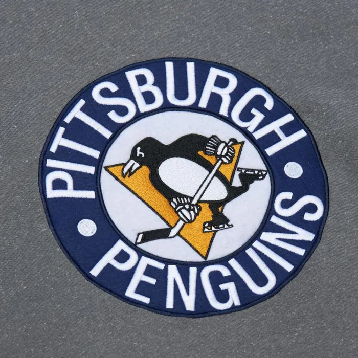 Mitchell and Ness Snow Washed Fleece Crew Pittsburgh Penguins Men Hoodies and Sweatshirts Mitchell and Ness Snow Washed Fleece Crew Pittsburgh Penguins Men Hoodies and Sweatshirts